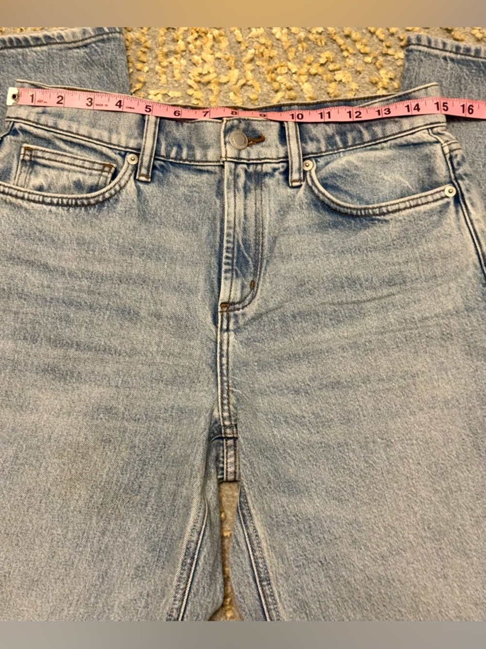 Vuori Vintage Wide Leg Jeans Light Wash Indigo Size 27 NWOT - Picture 10 of 16